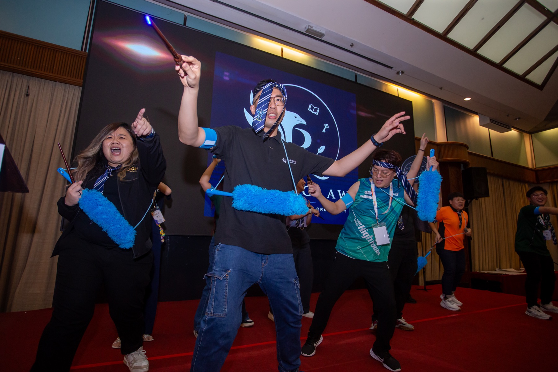 Academians presenting an energetic house performance