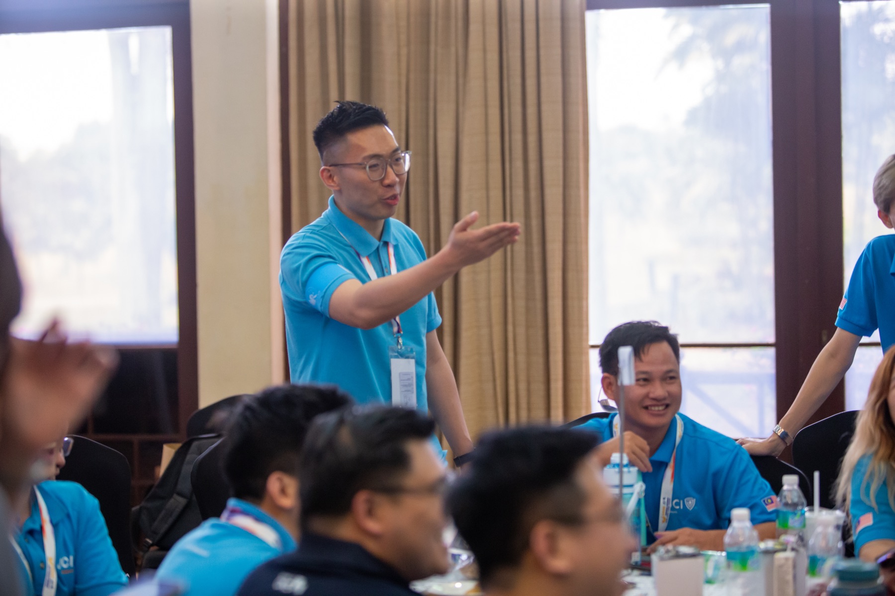 An Academian sharing an answer with the room