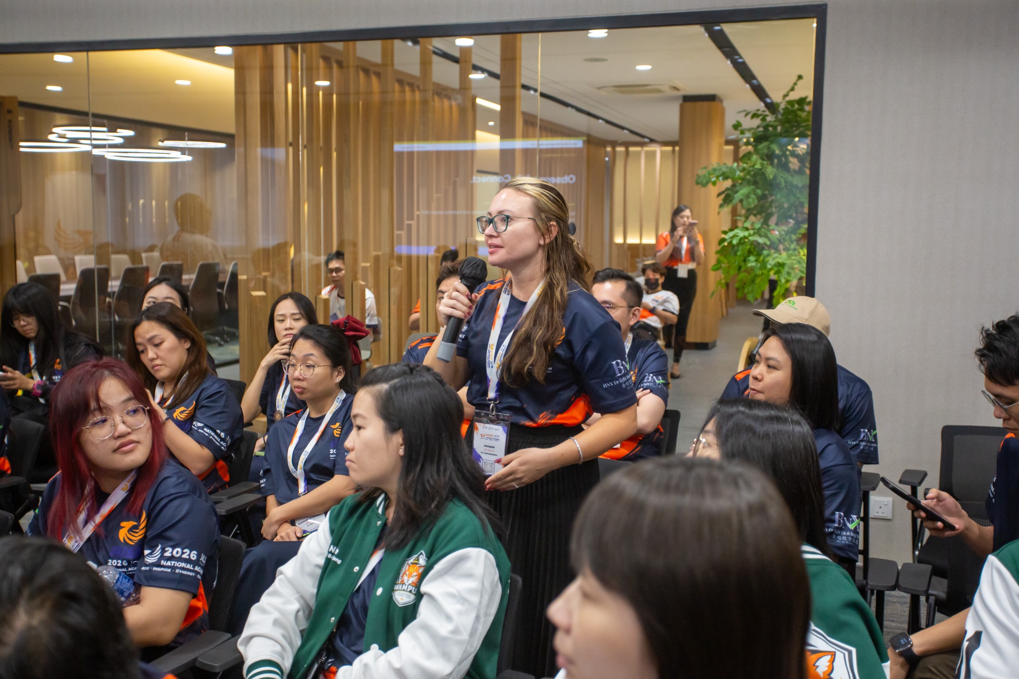 Participant engaging in discussion